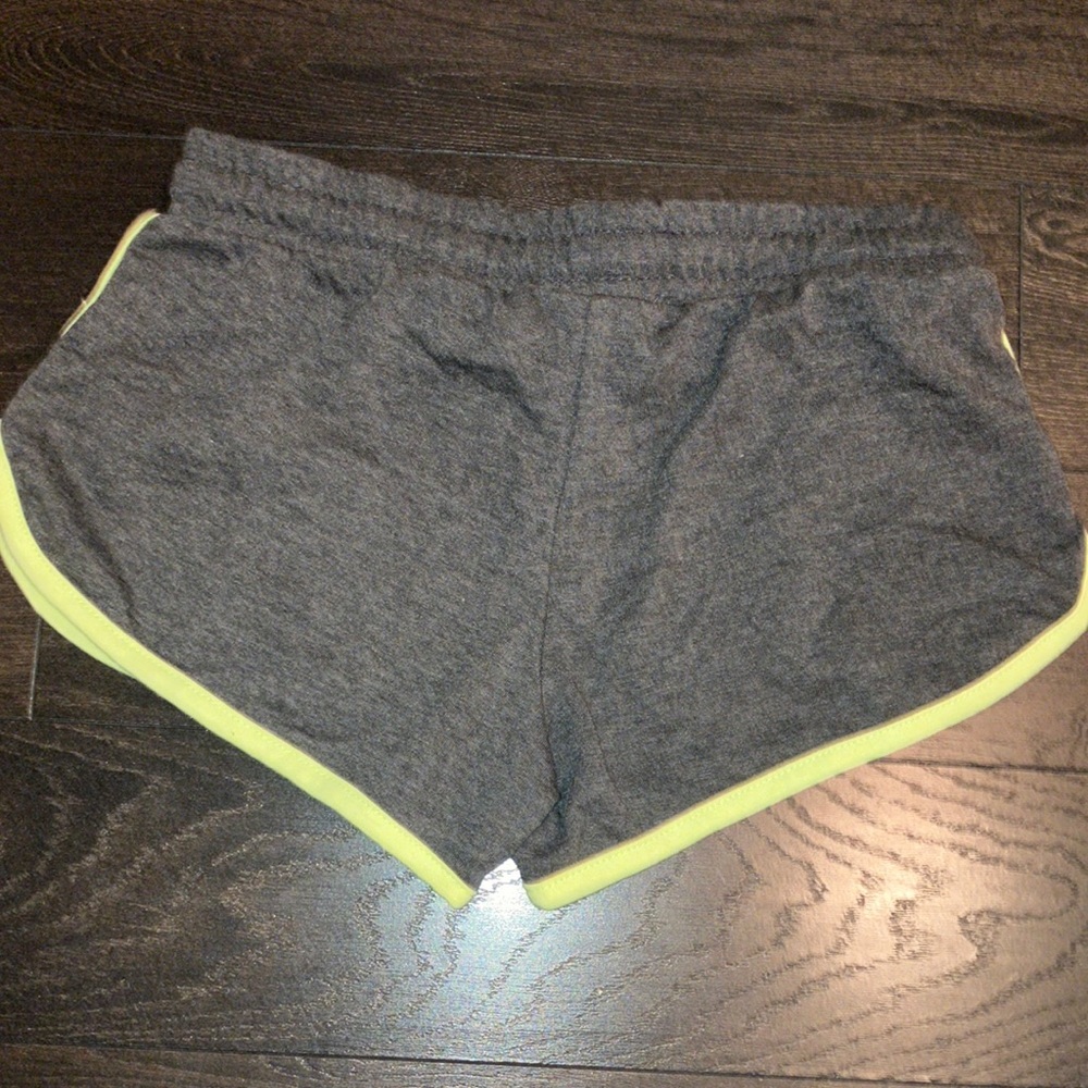 NWOT Gray and Neon yellow Women's 92 Athletic Shorts - Picture 3 of 4